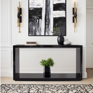 Mesa Consola Cuadrada Moderna y Minimalista con Base de Patas de Madera de Pino/Roble, Fácil de Montar, para Entrada y Pasillo - Product Image 6