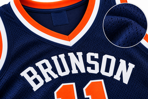 Maillot de basket-ball bleu marine pour hommes, sans manches, col en V, numéro personnalisé, nom imprimé, vêtements de sport en polyester - Product Image 4
