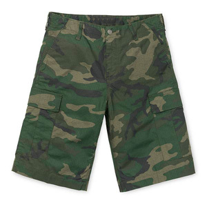 Mens Cargo Shorts with Custom Logo Durable Canvas Elastic Waist Solid Multi Pocket Eco-Friendly Quick Dry Outdoor Casual - Product Image 5