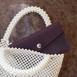 Cartera de Cuero Genuino de Lujo, Portátil, para Efectivo, con Logotipo Personalizado, Sistema de Organización de Presupuesto Delgado, LCE-0060 - Product Image 3