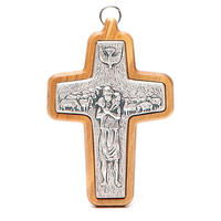 Crucifix en laiton plaqué or, design créatif et élégant, avec les quatre Évangéliens, moderne, écologique, pour la décoration de la maison ou de l'église, cadeau