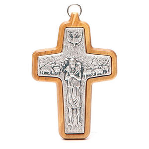 Crucifijo Creativo de Metal con Acabado Dorado, Cuatro Evangelistas, Moderno, Ecológico, Decoración para el Hogar o Iglesia, Regalo - Product Image 2