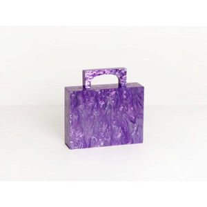 Bolso de Mano de Resina Ecológica para Mujer, Accesorios de Moda con Cristales para Fiestas Nocturnas, RR ENTERPRISES India - Product Image 3