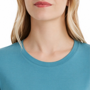Camiseta Unisex de Lana con Cuello Redondo, Corte Regular, Transpirable y Teñida en Color Liso - Product Image 6