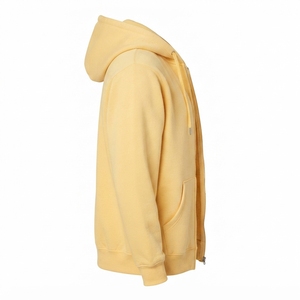 Wholesale Plain Full <b>Zip</b> Hoodie Heavyweight Fleece Hooded <b>Jacket</b> - Product Image 5