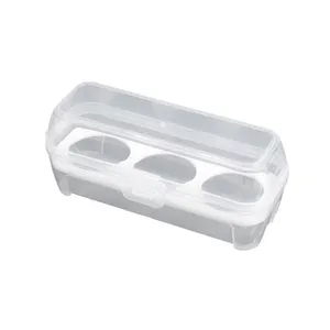 Boîte de rangement pour œufs en plastique transparent HALO, design rectangulaire, conservation de la fraîcheur au réfrigérateur, empilable, grande boîte alimentaire - Product Image 5