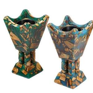 เตาเผาอูดบาคูร์ทำมือจากไม้เนื้อแข็งผสมเรซิ่น ดีไซน์หรูหรา เป็นมิตรต่อสิ่งแวดล้อม ทนทาน เหมาะสำหรับใช้ในมัสยิดหรือพิธีทางศาสนา - Product Image 1