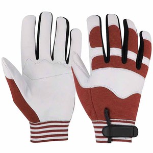Guantes de Trabajo de Piel de Cabra de Alta Calidad, con Puño Elástico, Antideslizantes, Resistentes al Calor y a las Chispas, 11 oz, para Jardinería - Product Image 6