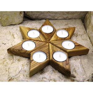 Support de bougie chauffe-plat en bois fait main Fashionista, écologique, décoration d'intérieur - Product Image 3