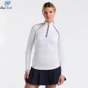 Ensemble de sport pour femme grande taille de haute qualité : uniforme de tennis à manches longues et soutien-gorge de sport, séchage rapide, respirant, 100 % polyester, service OEM, vente en gros - Product Image 3