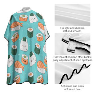 Capa de Peluquería 100% Poliéster Impermeable con Correa Ajustable para el Cuello, para Hombre, con Logotipo Personalizado, Capa de Peluquería de Alta Calidad - Product Image 5