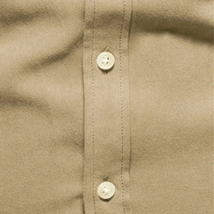 Camisa de Trabajo de Algodón para Hombre, Color Caqui, Manga Larga, con Bolsillos en el Pecho, Transpirable - Product Image 6