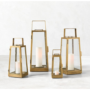 Farol de Vela de Acero Inoxidable Brillante con Acabado Plateado y Vidrio Lateral, Decoración para el Hogar y Bodas, Farol de Mesa y de Piso - Product Image 5