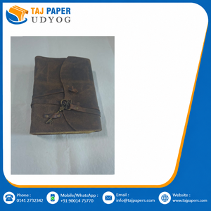 Carnet en cuir véritable fait main, pages en papier à bords festonnés vintage, avec clé, qualité supérieure, carnet d'écriture antique, journal intime - Product Image 6