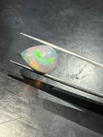 Opale d'Éthiopie naturelle non traitée de haute qualité, forme poire, 5,90 carats, pierre précieuse, cabochon, certifiée IGI, blanche