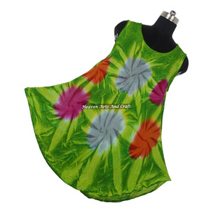 Robe décontractée de plage en rayonne tie-dye, style bohème gypsy, dernière mode été 2026, haute qualité, à prix abordable - Product Image 6