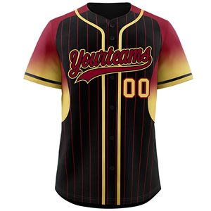 Custom Made Plus Size Summer Baseball Jersey Wholesale Blank Sublimation Printed Team Jerseys Cotton/Polyester Breathable Quick - Product Image 1