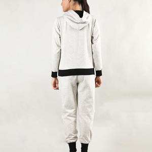 Customized Women's Plus Size Hooded Tracksuit for Training & Jogging 100% Cotton Fleece Custom Logo Stylish Design with panels - Product Image 2