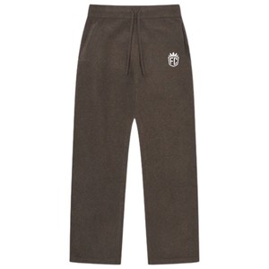 Pantalon de jogging en tricot marron unisexe, pantalon de survêtement doux en maille, taille élastique, décontracté, streetwear, chaud pour l'hiver, tailles personnalisées - Product Image 1
