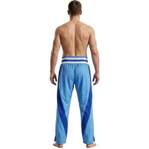 Light Blue Geometric Panel Boxing <b>Trousers</b> Quick Dry Athletic Fabric Comfortable Training Performance Boxing <b>Trousers</b> - Product Image 2