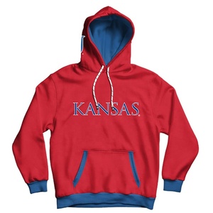 เสื้อสเวตเชิ้ตมหาวิทยาลัยสำหรับผู้หญิง สีขาวม่วง ลาย Wildcats มีฮู้ด แขนยาว ผ้าถัก ผ้าฝ้าย ใส่ได้ในฤดูใบไม้ร่วง มีกระเป๋าพิมพ์ลายด้านหน้า - Product Image 1