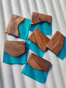 ชุดจานรองแก้วเรซิ่นทำมือรักษ์โลก 6 ชิ้น สีสันปรับแต่งได้ รูปทรงกลม สำหรับตกแต่งบ้านและเป็นของขวัญขึ้นบ้านใหม่ - Product Image 5