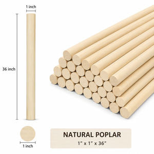 Solid Wood Dowel High Strength Wooden Rods for Industrial Manufacturing Furniture Components Architectural Design - Product Image 2