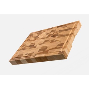 Ensemble de planches à découper en bois d'acacia de qualité supérieure, blocs de boucher en grain transversal avec rainure pour les jus et pieds antidérapants pour la cuisine - Product Image 2