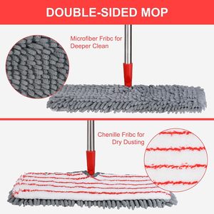 Serpillère industrielle A&S à tête en coton, manche en plastique, réutilisable, durable, rechargeable, très résistante, 80%-90% - Product Image 1