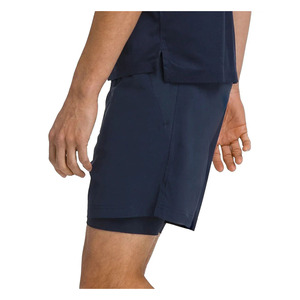 Shorts de sport pour hommes, bleu marine, avec cordon de serrage, séchage rapide, respirants, en coton/polyester, shorts d'entraînement personnalisés - Product Image 4