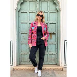 Handmade Cotton Suzani Embroidered <b>Jacket</b> <b>Women</b> Bespoke Custom Design Ethnic Bohemian Wholesale Supplier <b>Jacket</b> - Product Image 2