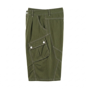 Shorts en jean amples unisexe pour l'été, 100% coton respirant, finition délavée vintage, taille mi-haute, style streetwear décontracté, bords bruts - Product Image 3