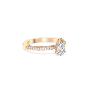 REYES Luxury Design 14K Solid Gold 1.41Ct Pear Cut Lab Grown Diamond Solitaire Ring HPHT CVD Diamond Wedding Gift Jewelry - Product Image 3