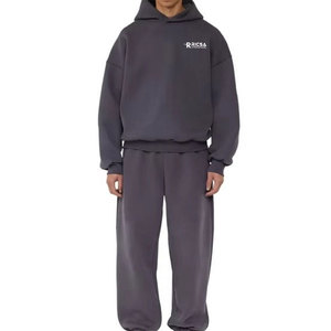 Survêtements amples pour hommes, style streetwear moderne, à capuche, couleur unie, coupe classique, pour l'hiver, décontractés, pour le fitness, l'entraînement, le jogging, les voyages et les loisirs - Product Image 1