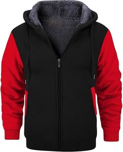 Sweat à capuche zippé personnalisé pour homme en molleton épais, mélange polyester/coton, respirant, écologique, coupe classique, hiver - Product Image 3