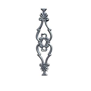 Rampe d'escalier élégante en fer forgé traditionnel, accent architectural décoratif classique, balustrade en métal durable faite à la main - Product Image 2