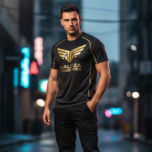Camiseta de Entrenamiento con Manga Raglán, Camiseta Deportiva de Dos Tonos con Contraste de Color, Ropa Deportiva de Alta Elasticidad - Product Image 6