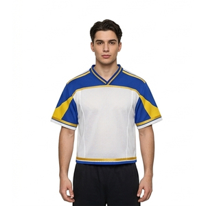 Maillot de football américain en mesh, numéro 99, col mandarin, manches courtes, taille adulte, respirant, vêtements de sport, maillot de fan de l'équipe - Product Image 3