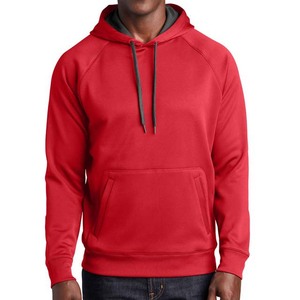 Sudadera con Capucha Roja para Hombre, Corte Regular, Color Sólido, Algodón, Informal, con Bolsillo Delantero - Product Image 4