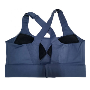 เสื้อชั้นในกีฬาคุณภาพสูงสำหรับผู้หญิง แห้งเร็ว ผลิตจากผ้าสแปนเด็กซ์/ไนลอน สีสันปรับแต่งได้ รองรับการใส่โลโก้ด้านหน้า เหมาะสำหรับโยคะ วิ่ง ถอดออกได้ - Product Image 4