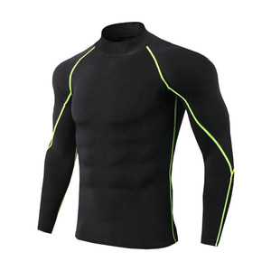 T-shirt de compression personnalisé pour homme, manches longues, sport, gym, fitness, entraînement, rashguard, respirant, séchage rapide, vêtements de sport OEM - Product Image 4