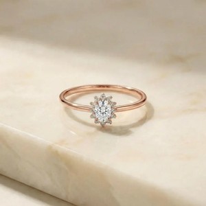 Anillo Solitario Ovalado de Moissanita, Piedra de Nacimiento de Abril, Minimalista, Plata 925, Anillo de Compromiso - Product Image 1