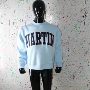 Sudadera MARTIN SKY BLUE con Cuello Alto, 100% Azul, Apliques Bordados, Cuello Ancho, Hilos Finos - Product Image 4