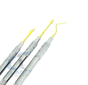 Ensemble d'instruments chirurgicaux dentaires à poignée moletée manuelle en acier inoxydable argenté, outils de classe I pour les procédures d'implantation - Product Image 6