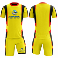 Uniforme de football unisexe en gros pour la personnalisation, haute qualité, respirant, grande taille, manches courtes