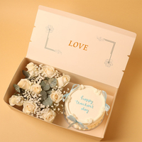 Gâteau jetable fleurs pour mère Valentine ami cadeau papier doux boulangerie emballage carton boîte de papier avec impression couleur