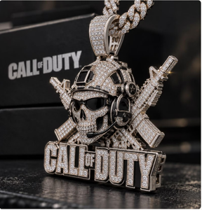 <b>Call</b> <b>Of</b> <b>Duty</b> Skeleton Pendant Iced Out Pendant with Moissanite Diamonds Iced Out Jewelry Charm Luxury Wholesale Pendant - Product Image 3
