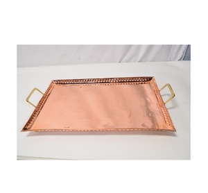 Plateau en Cuivre de Qualité Supérieure à Prix de Gros pour la Maison et la Cuisine – Plateau Décoratif pour Aliments, Desserts et Snacks – Vente Chaude - Product Image 1