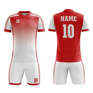 Maillot de football unisexe personnalisé 100 % polyester imprimé par transfert thermique, col en V, manches courtes, anti-humidité, coupe athlétique, devant - Product Image 6