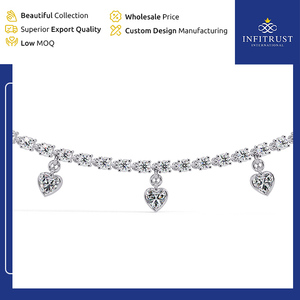 Collar con Colgante de Diamantes de Plata de Ley 925 Hecho a Mano y Personalizable con Certificación IGI, Claridad VVS Excelente, Superventas - Product Image 3